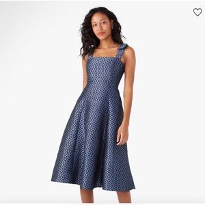 Kate Spade blue flower design brocade dress, size 14